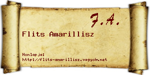 Flits Amarillisz névjegykártya